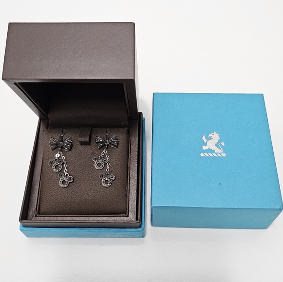 🇨🇦 Birks Disney Mickey Mouse Sterling Silver & Marcasite Earring Set #2 - Picture 2 of 14